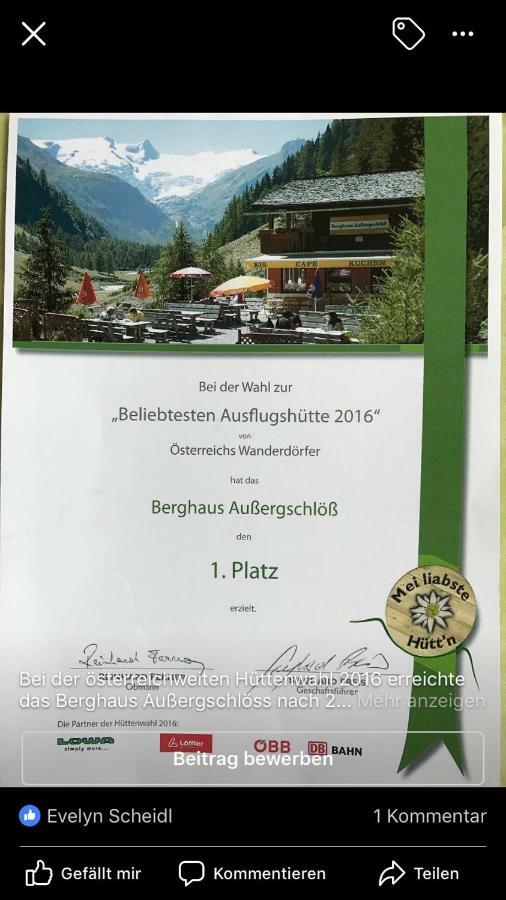 Berghaus Aussergschloess Matrei in Osttirol Eksteriør billede